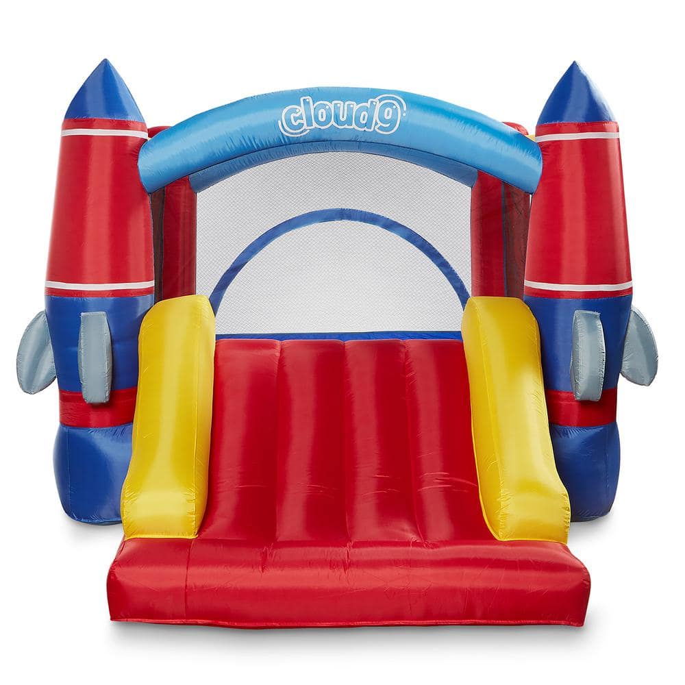 Cloud 9 Rocket Theme Inflatable Bounce House with Slide