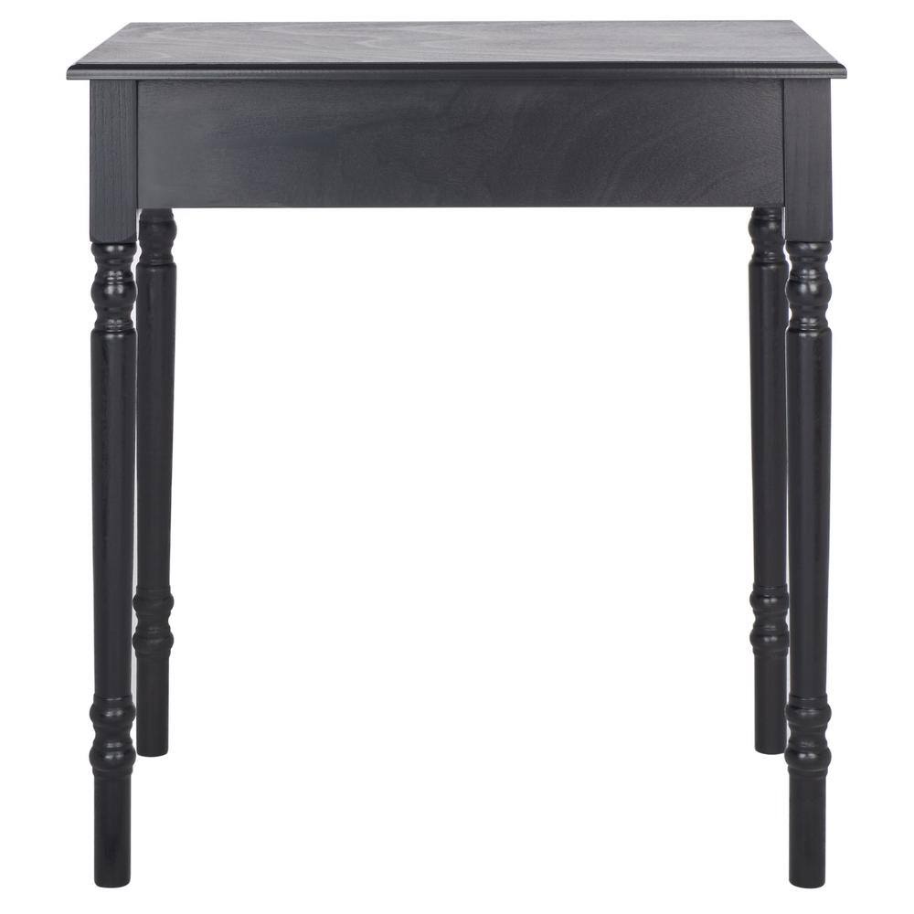 Arina Black Wood Writing Desk with Drawer