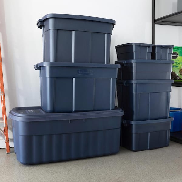 Rubbermaid Roughneck Tote 10 Gallon Storage Container, Heritage Blue (6  Pack), 1 Piece - QFC