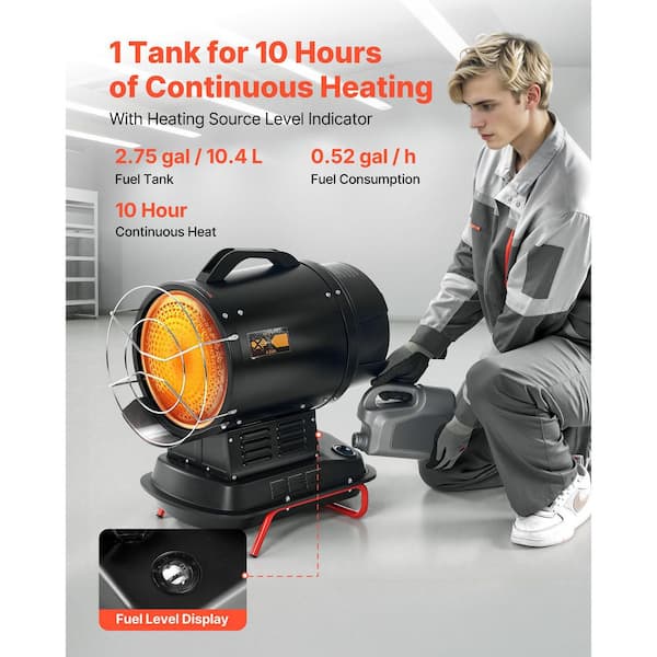 VEVOR 1 Piece 70000 BTU, Black, for Workshop Construction Heating