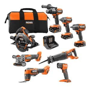 18V Brushless Cordless 8-Tool Combo Kit with (2) 2.0 Ah and (1) 4.0 Ah MAX Output Batteries, and Charger