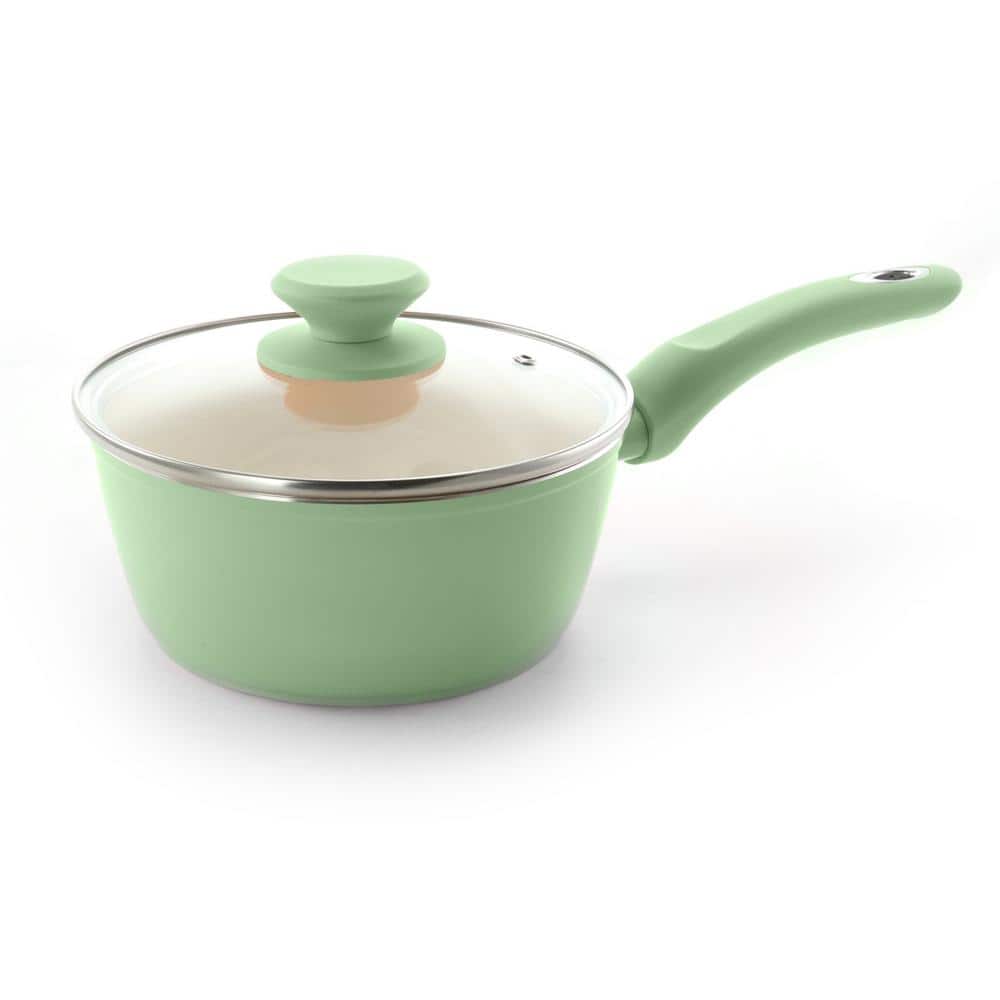 Mint Green Aluminum 7-Piece Non-Stick Cookware Set