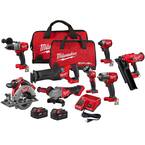 M18 FUEL 18-Volt Lithium-Ion Brushless Cordless Combo Kit (7-Tool) with Framing Nailer