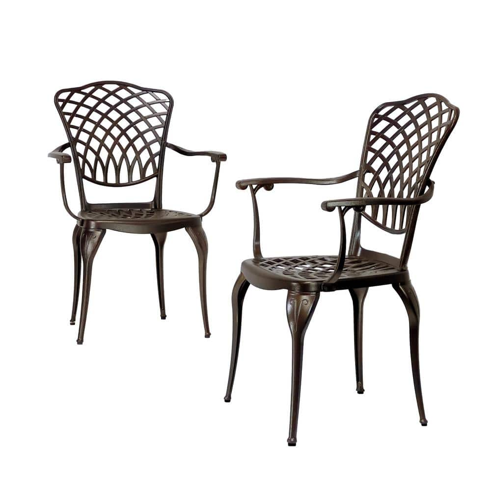 Arlington house wrought iron best sale outdoor action dining chair