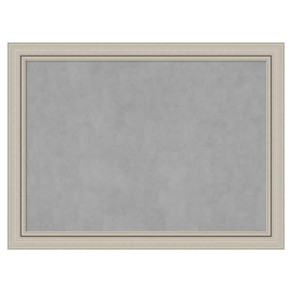 Amanti Art Romano Silver Narrow 32 in. x 24 in. Framed Magnetic Board