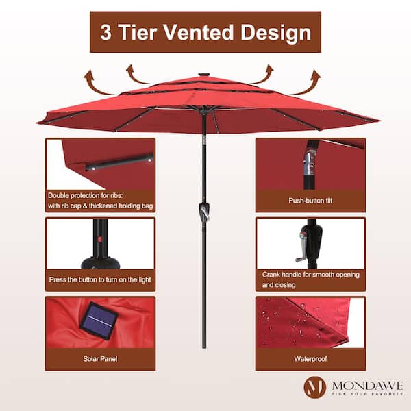 16 ft patio umbrella Amazon.com : Shintenchi 16FT Large Patio Umbrella with Base Included,  Outdoor Double-Sided Rectangular Shade with Crank Handle for Poolside Lawn,  Deck & Garden, Red : Patio, Lawn & Garden