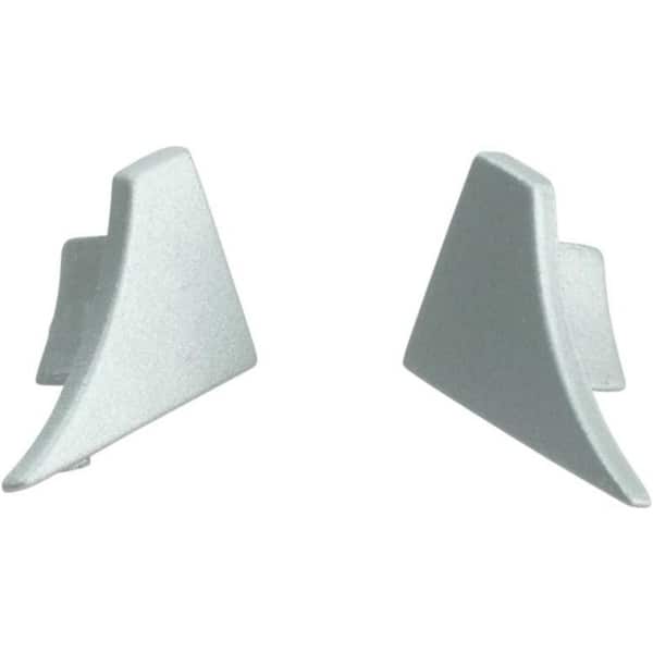T-COVE 0 in. D x 0.63 in. W x 0 in. L Connection Wall/Flr Endcap Right Aluminum Anodized Silver Molding, Transition Trim