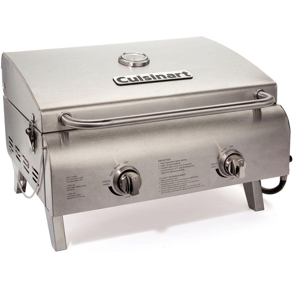 Portable Propane Tabletop Grill in Stainless Steel