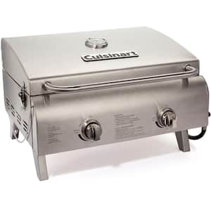 Portable Propane Tabletop Grill in Stainless Steel