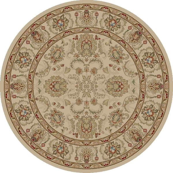 Concord Global Trading Ankara Oushak Ivory 8 ft. Round Area Rug