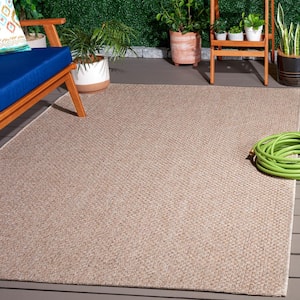 Sisal All-Weather Taupe  4 ft. x 6 ft. Solid Woven Indoor/Outdoor Area Rug