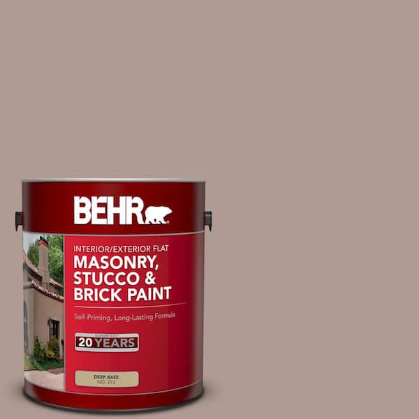 BEHR 1 gal. #N170-4 Coffee With Cream Flat Interior/Exterior Masonry, Stucco and Brick Paint