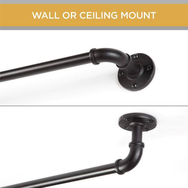 Details about   Kenney Adler 5/8" Indoor Outdoor Rust Resistant Wrap Around Curtain Rod 28-48" 