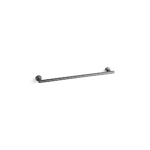 Purist 24 in. Wall Mounted Single Towel Bar in Vibrant Titanium