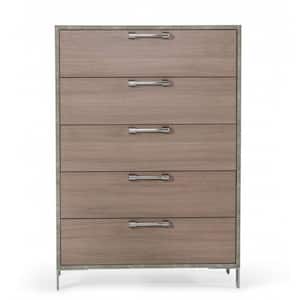 Valerie Multi-Colored 5 Drawers 35 in Chest of Drawers