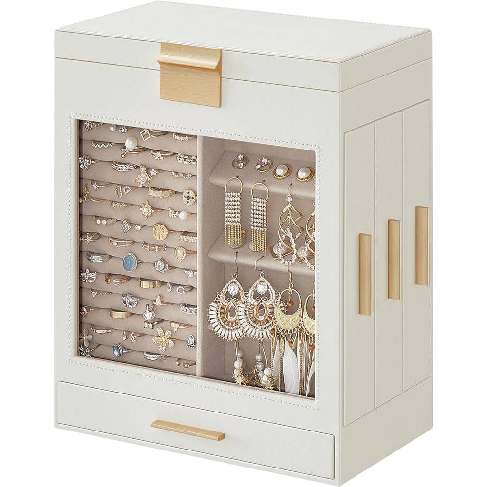 Findingking 5 Drawer Jewelry Organizer Storage Display Case Box w/Inserts