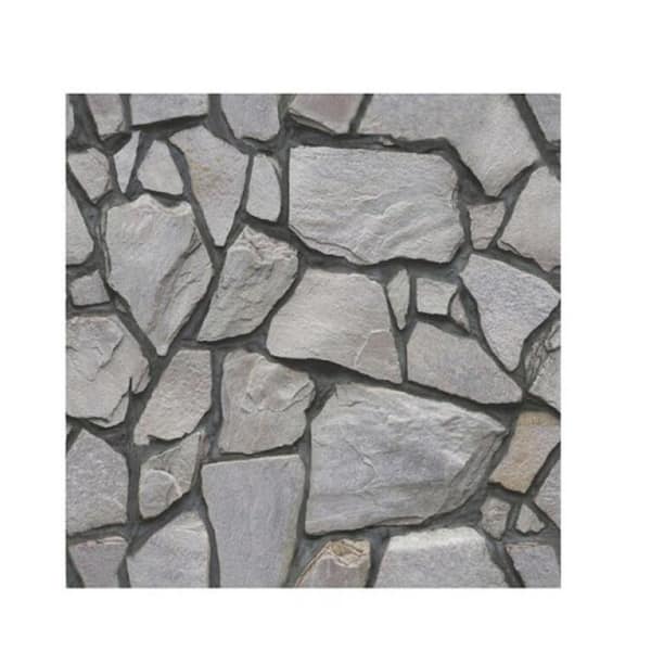 11.8 in. x 11.8 in. x 0.5 in. 3D PVC Brick Wall Panels for Living Room, Fireplace and Bedroom, Stone Gray (10-pack)