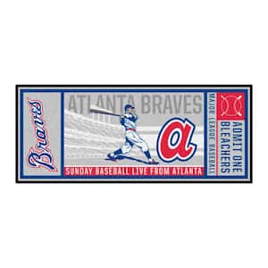 Atlanta Braves Gray 2 ft. 6 in. x 6 ft. Ticket Runner Area Rug