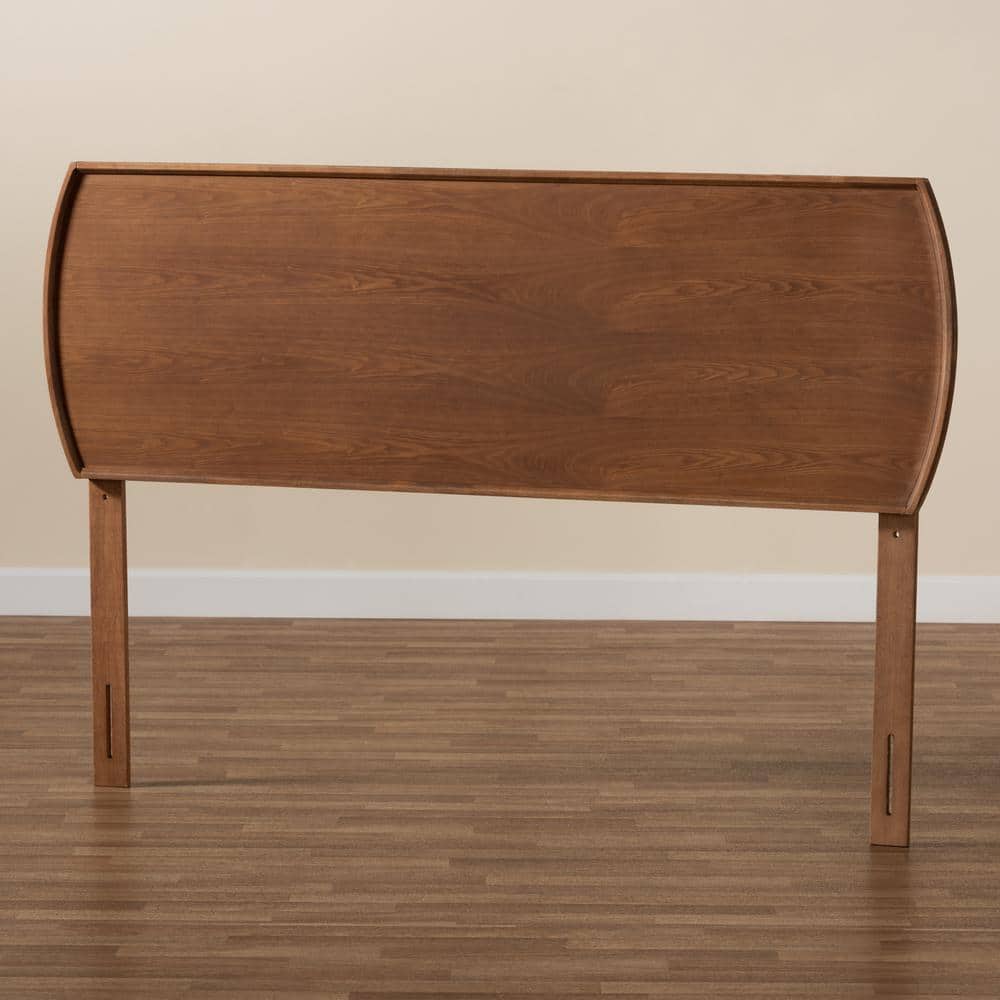 Laurien Full Walnut Wood Tufted Upholstered Headboard