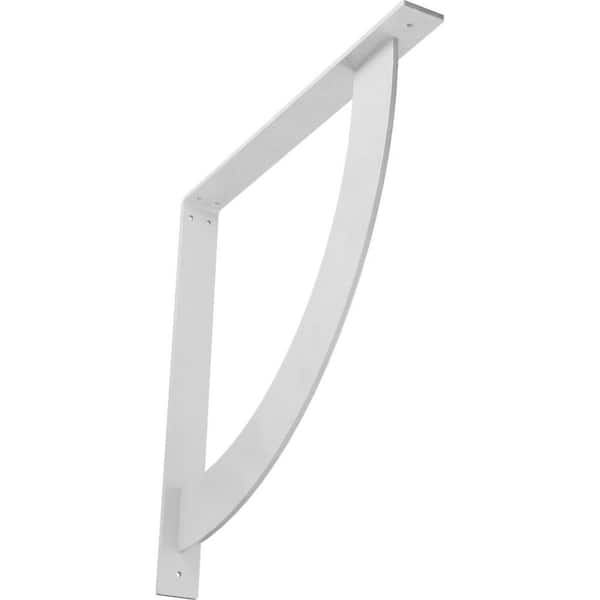 Ekena Millwork 2 in. x 20 in. x 20 in. Steel Hammered White Bulwark Bracket