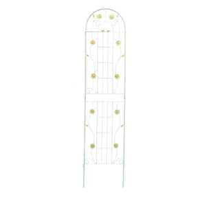 86 .7 in. Metal 4 Pack Garden Trellis in White