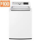 5.5 cu. ft. Large Capacity Smart Top Load Washer with Impeller, NeveRust Drum, TurboWash3D in White
