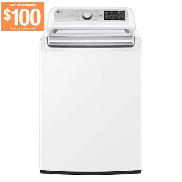 LG 5.5 cu. ft. Large Capacity Smart Top Load Washer with Impeller, NeveRust Drum, TurboWash3D in White
