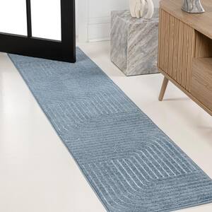 JONATHAN Y Odense High-Low Minimalist Angle Geometric Light Blue/Cream ...