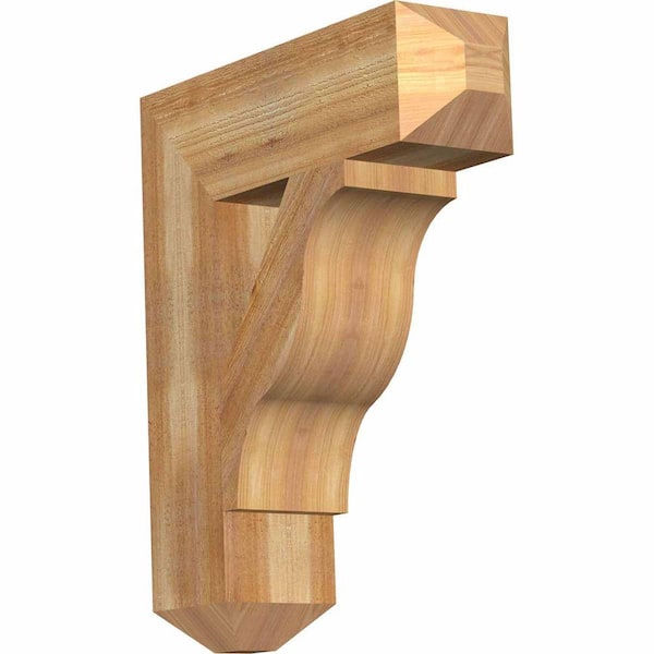 Ekena Millwork 6 in. x 26 in. x 22 in. Western Red Cedar Funston Craftsman Rough Sawn Bracket