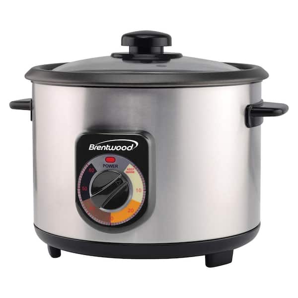 Brentwood 8-Cup Uncooked/16-Cup Cooked Metallic Crunchy Persian Rice Cooker