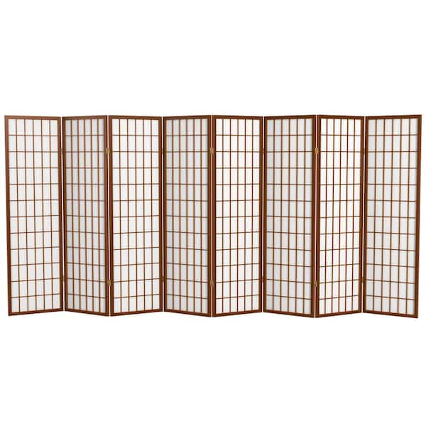 Oriental Furniture 5 ft. Walnut 8-Panel Room Divider