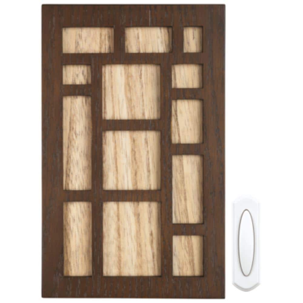 Heath Zenith Brown Wood Wireless Door Chime Kit Heath Zenith Brown Wood Wireless Door Chime Kit