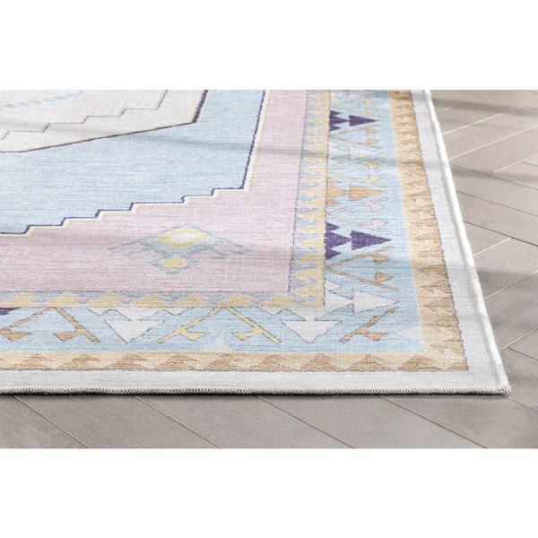 Well Woven Kids Rugs Playful Roads Modern Machine Washable Area Rug - Light Grey - 5' x 7