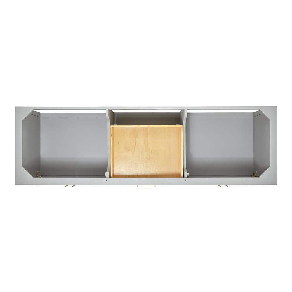 Magnolia 73" Grey Double Sink Vanity with White Quartz Top