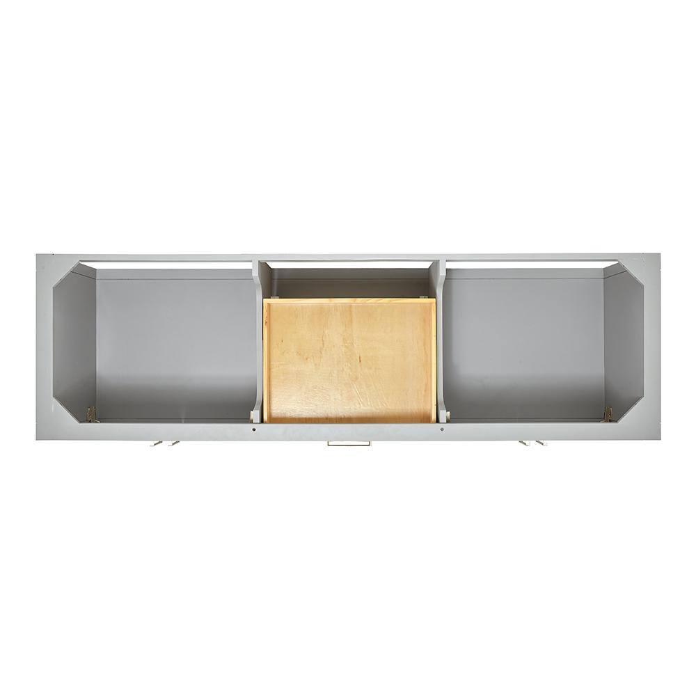 Magnolia 73" Grey Double Sink Vanity with White Quartz Top