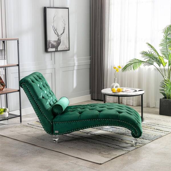 emerald green chaise lounge