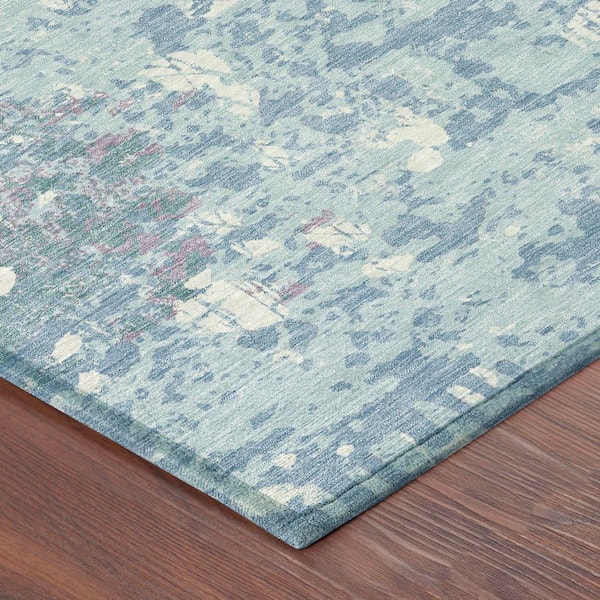 Chantille Machine Washable Indoor/Outdoor Abstract ACN2679 Sky 10 ft. x 14 ft. Area Rug