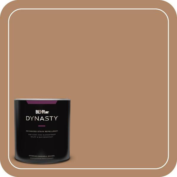 BEHR DYNASTY 1 qt. #MQ2-02 Syrup One-Coat Hide Eggshell Enamel Interior Stain-Blocking Paint and Primer