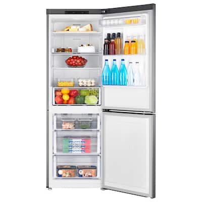 24 in. 11.3 cu. ft. Bottom Freezer Refrigerator in Fingerprint-Resistant Stainless Steel, Counter Depth