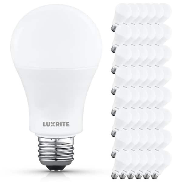 100-Watt Equivalent A19 LED Light Bulb 3500K Natural White 12. 5W 1500LM Non-Dimmable E26 ETL Listed Damp Rated 48 Pack