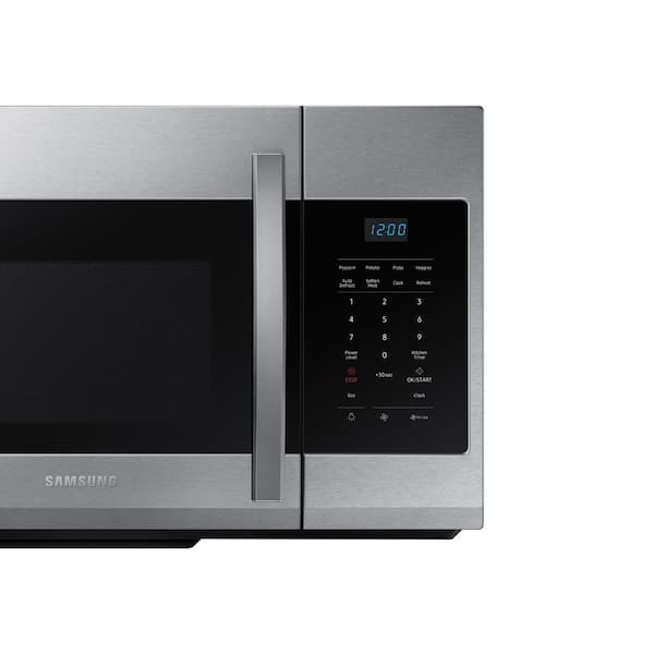 Samsung 30 in. W 1.7 cu. ft. Over the Range Microwave in Fingerprint  Resistant Stainless Steel ME17R7021ES - The Home Depot
