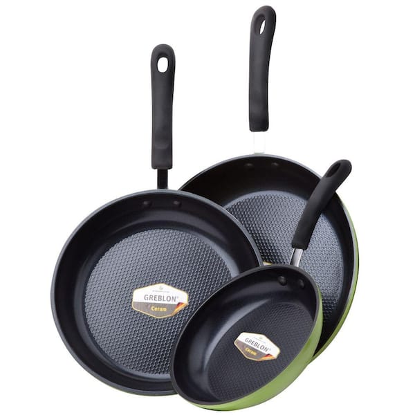 10 Green Ceramic Frying Pan by Ozeri, with Smooth Ceramic Non-Stick  Coating (100% PTFE and PFOA Free) 