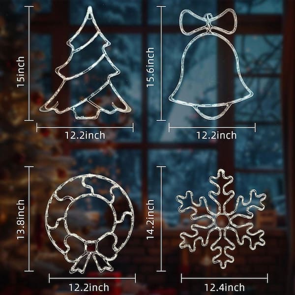Avatar Controls 16FT Smart Icicle Lights With Snowflake Design – Outdoor Christmas Lights, App Group Control, 16.5ft Extension Cable