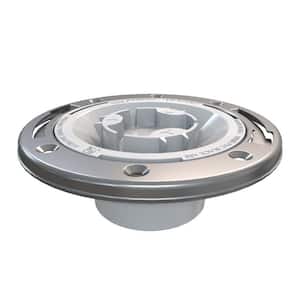 Fast Set 3 in. PVC Hub Spigot Toilet Flange with Test Cap and Stainless Steel Ring