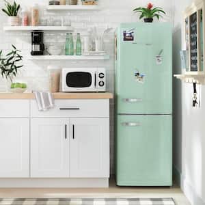 Classic Retro 21.6 in. 7 cu. ft. Retro Bottom Freezer Refrigerator in Summer Mint Green, ENERGY STAR