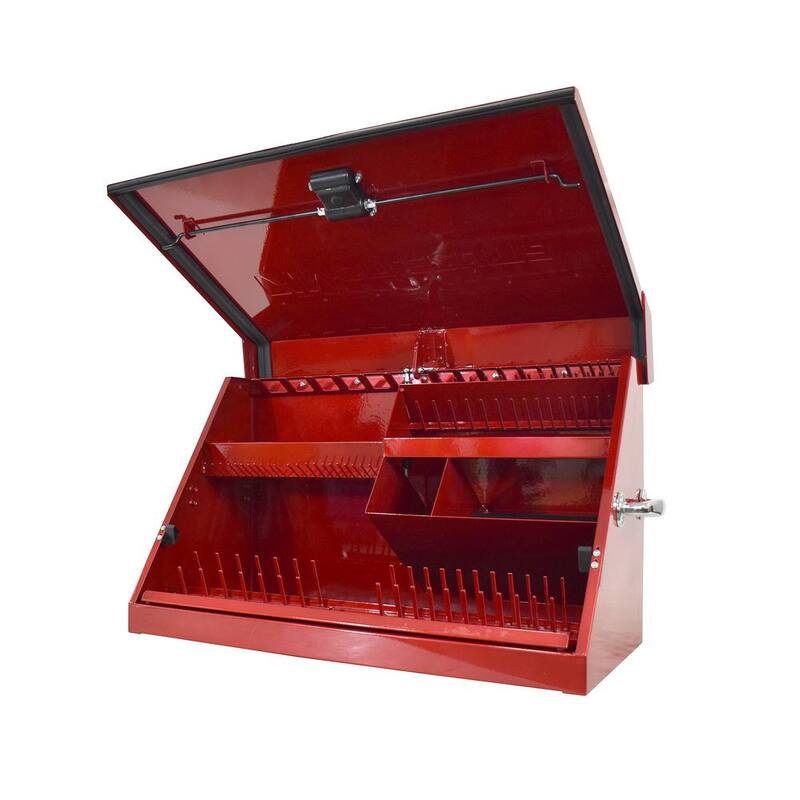 31 in. W x 16 in. D Portable Metallic Red Triangle Top Tool Chest for Sockets, Wrenches and Screwdrivers