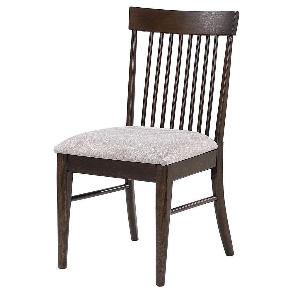 Gray Mid Century Modern Wood Slat Side Chair