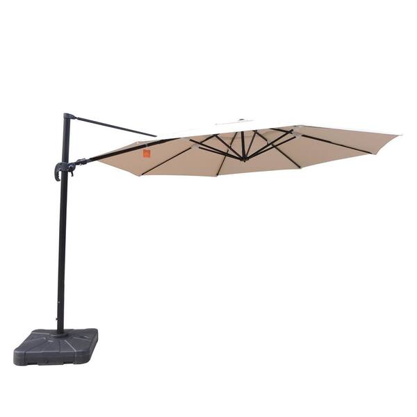 Island Umbrella Victoria 13 Ft Octagonal Cantilever Patio In Beige Sunbrella Acrylic Nu6745 The Home Depot Island Umbrella Victoria 13 Ft, 13 Ft Patio Umbrella Replacement Canopy