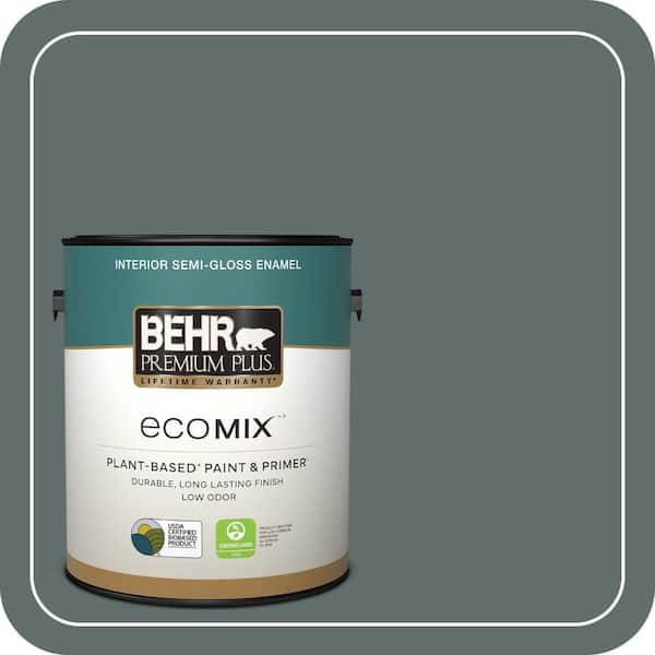 1 gal. #PPU12-19 Mountain Pine Semi-Gloss Enamel EcoMix Plant-Based Interior Paint & Primer