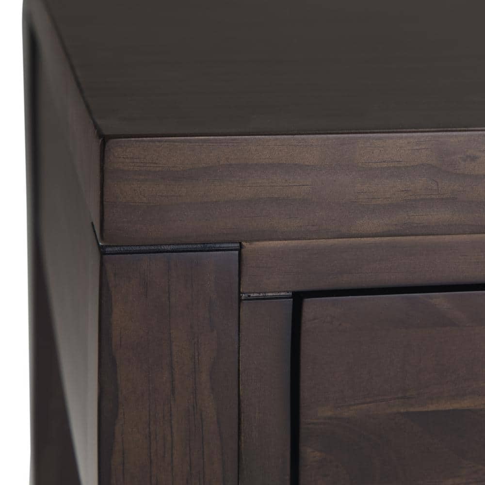 Hollander Warm Walnut Solid Pine 60" Home Office Desk with Keyboard Tray